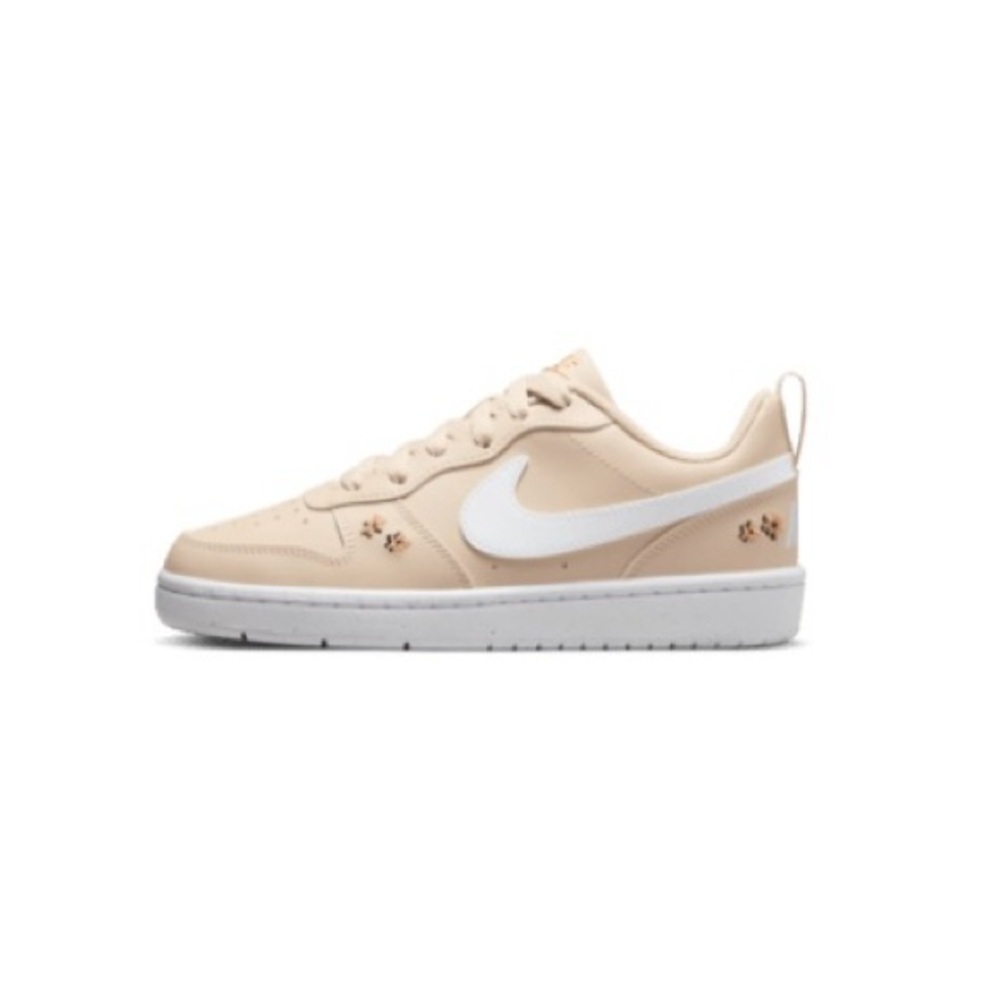 Nike Kids Beige Sneakers with White Swoosh